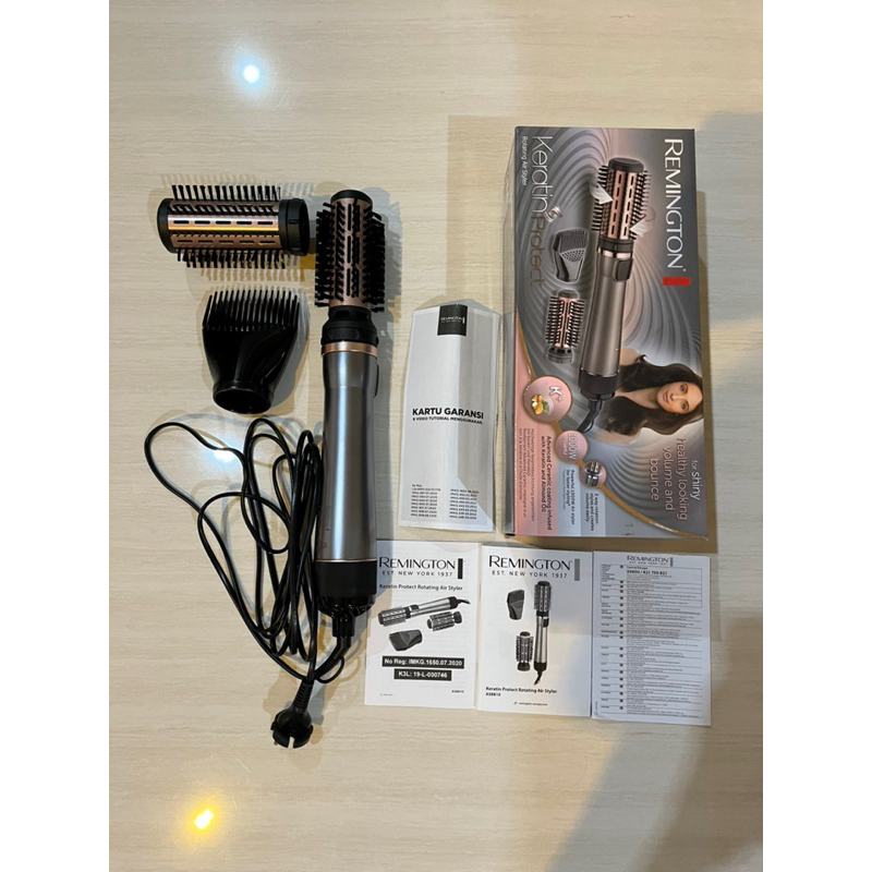 Preloved Remington Sisir Angin Keratin Protect Rotating Air Styler