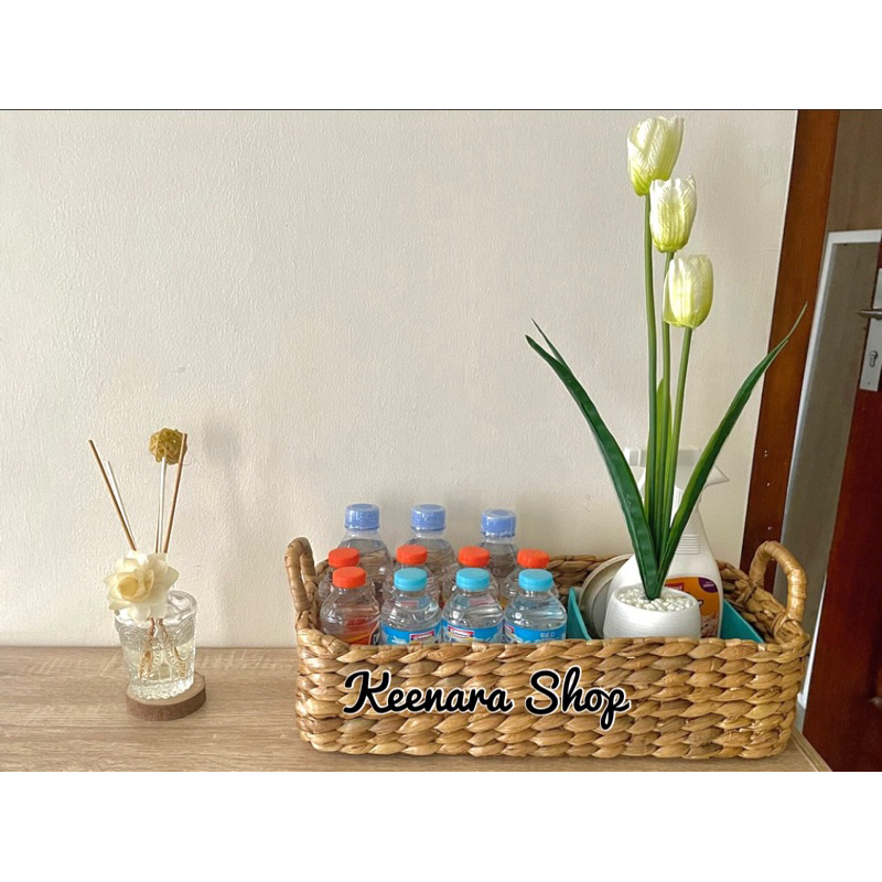 keranjang nampan tray aqua botol air mineral toples kue kering wadah pot tanaman meja / wadah aqua