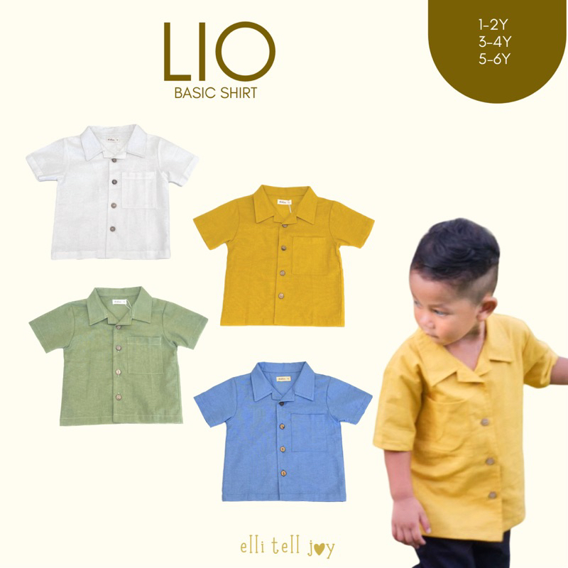 ELLITELLJOY - LIO BASIC SHIRT - Kemeja Anak Laki-Laki Usia 1 - 6 Tahun - Baju Anak Laki-Laki Baju Kemeja Anak