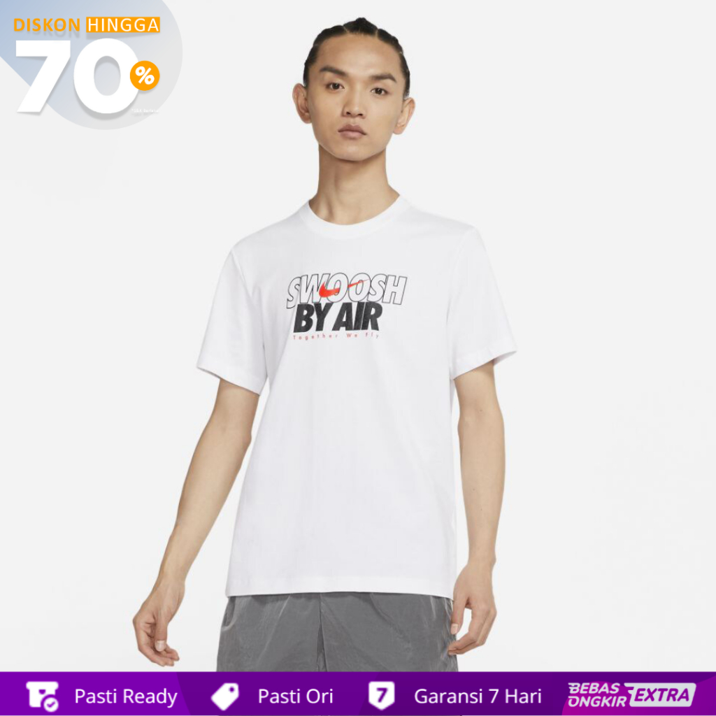 Nike Kaos Pria Sportswear Swoosh By AIR Graphic - Putih