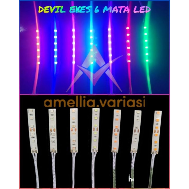 DEVIL EYES DEMON EYES MOTOR 6 MATA UNIVERSAL 12V