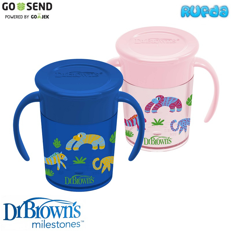 Dr Brown's Cheers 360 Transition Cup 200ml Gelas Cangkir Latih Minum Anak Bayi Browns
