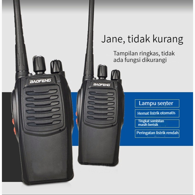 Walkie Talkie  888S Waterproof Portable Walky Talky Jarak Jauh 10km(Max) 2 Way Radio Walkie Talkies HT Handy Talky Radio Set With Charger / Headset Walkie Talkie BaoFeng 888S Waterproof Portable Walky Talky Jarak Jauh 10km(Max) 2 Way Radio Walkie T