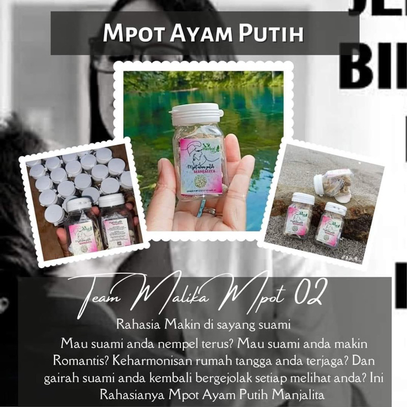 

Mpot ayam putih Manjalita herbal100%