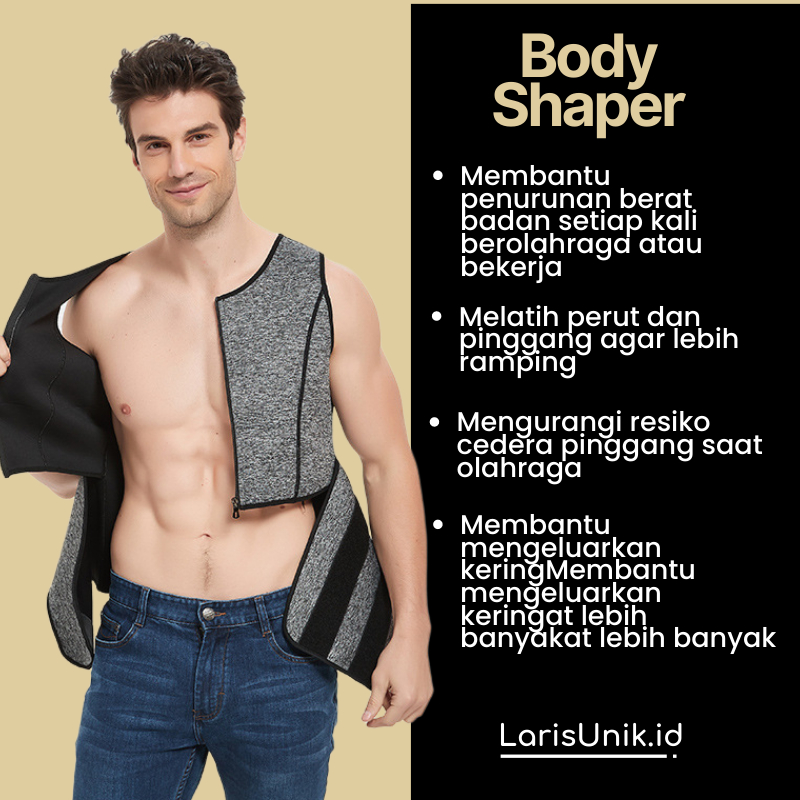 Korset Pelangsing Pembakar Lemak Pengecil Perut Buncit Velcro Pria Premium Pembentuk Badan Pria Sixpack Rompi Vest Bakar Lemak Perut Korset Olahraga Lari Gym Fitnes Original Jumbo 100kg Cowok Laki Laki