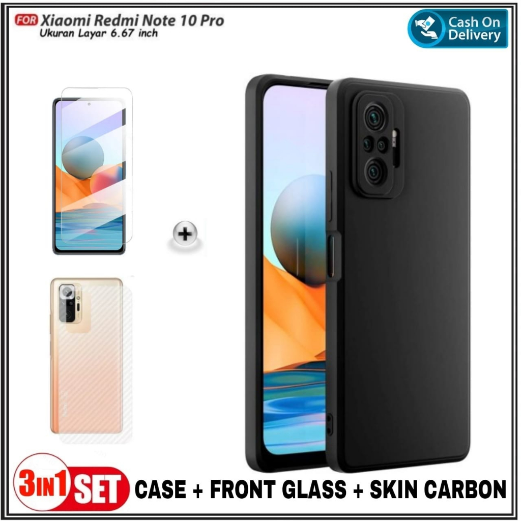 Case Xiaomi Redmi Note 10, 10S. 10 PRO Soft Case Free Tempered Glass + Garskin