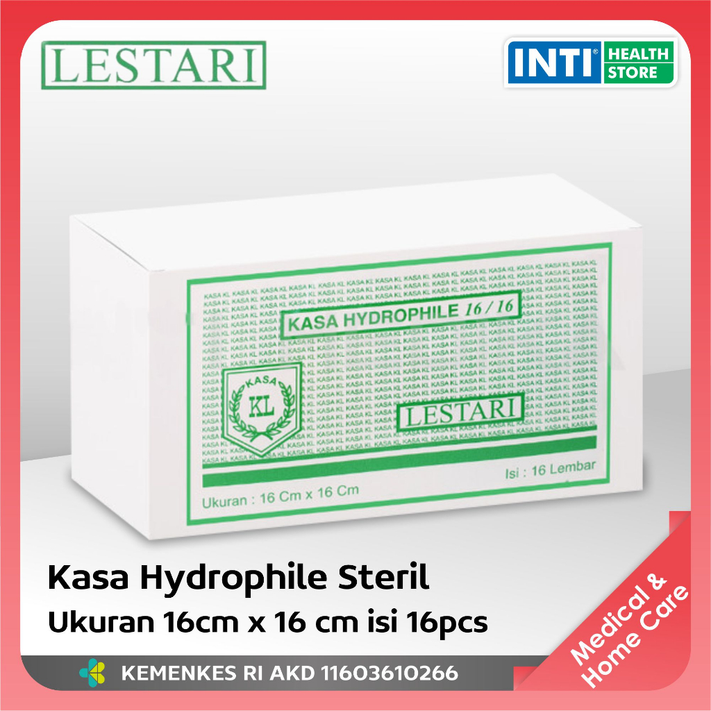 Lestari Kasa Hydrophile 16 x 16 CM | Kasa Lestari 16 Lembar