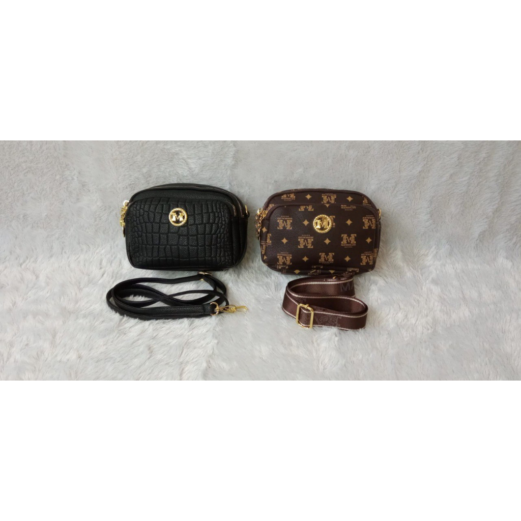 BJ82004 - BLACK/COFFEE - TAS SLEMPANG LUCU KECIL WANITA FASHION IMPORT MODIS ELEGAN TERMURAH TERLARIS TERBARU BAGSTORE JAKARTA TAS BATAM GT2004