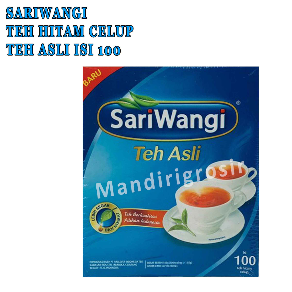 Teh* Sariwangi* Teh Asli* 185gr* 100 bean* Teh celup