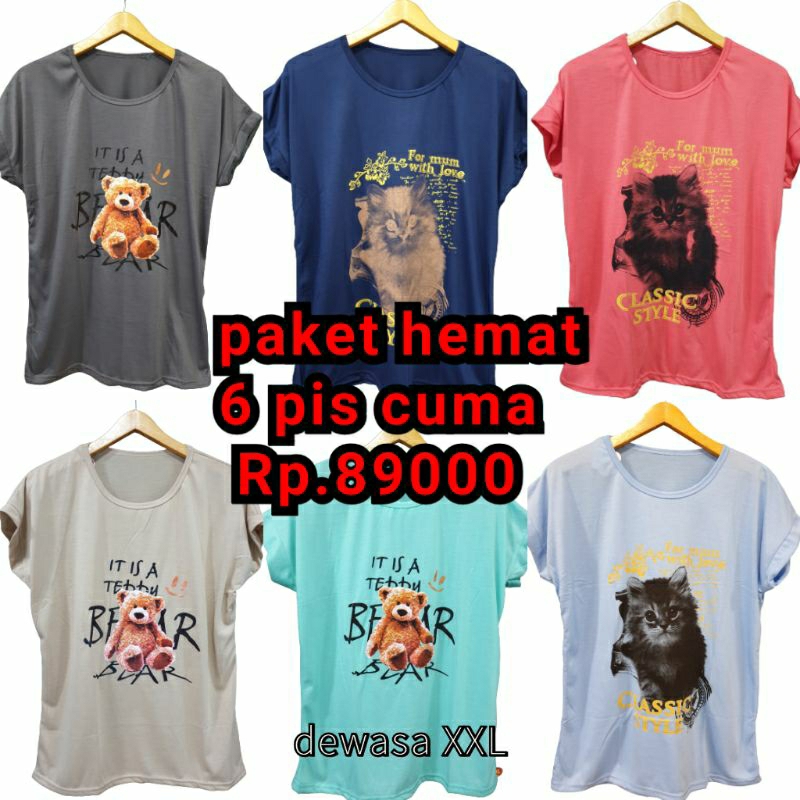 paket hemat 6 pcs hanya Rp 89000 dewasa bahan katun