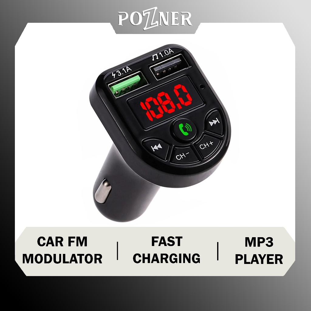 New Charger Mobil FM Transmitter Modulator Bluetooth