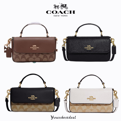 COACH New 2023 CC340 CC882 Josie Top Handle crossbody In Blocked Signature Canvas