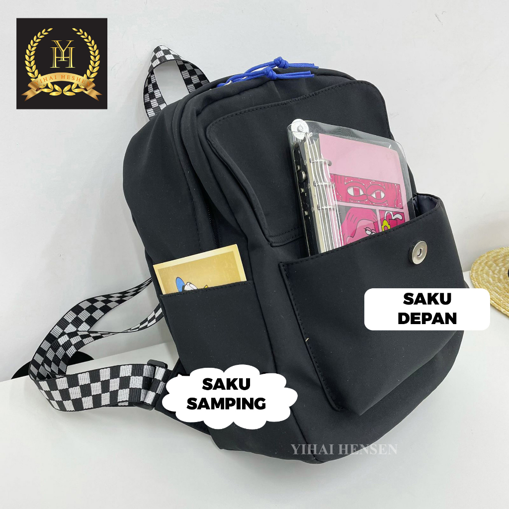 [ Y&amp;H] Tas Ransel Anak Sekolah TK SD Tas Backpack Motif Simple Tas Punggung Unisex - YH298