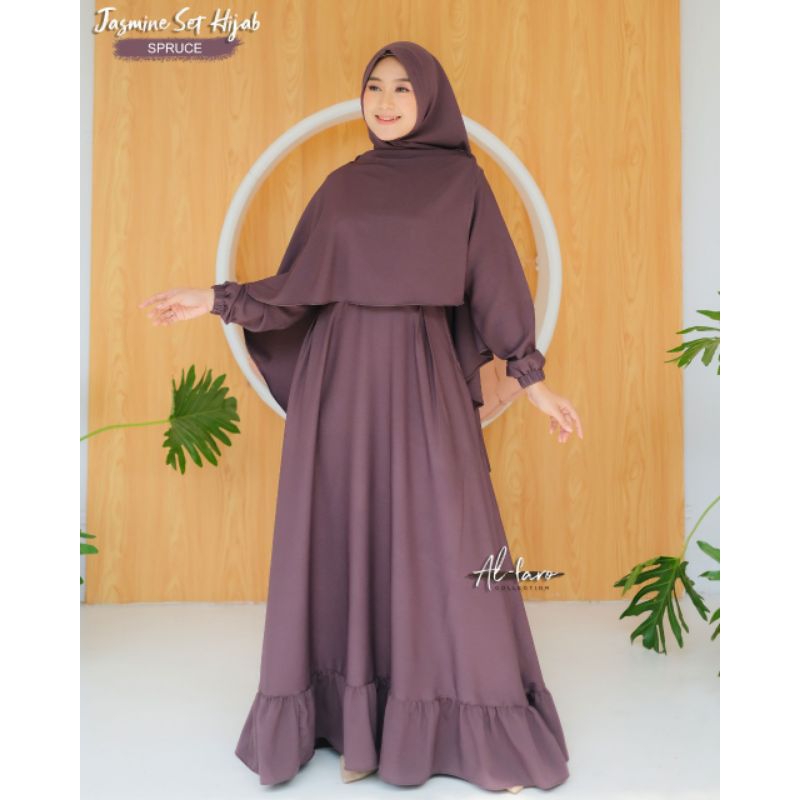 JASMINE SET HIJAB/SET GAMIS JASMINE REMPEL BAWAH