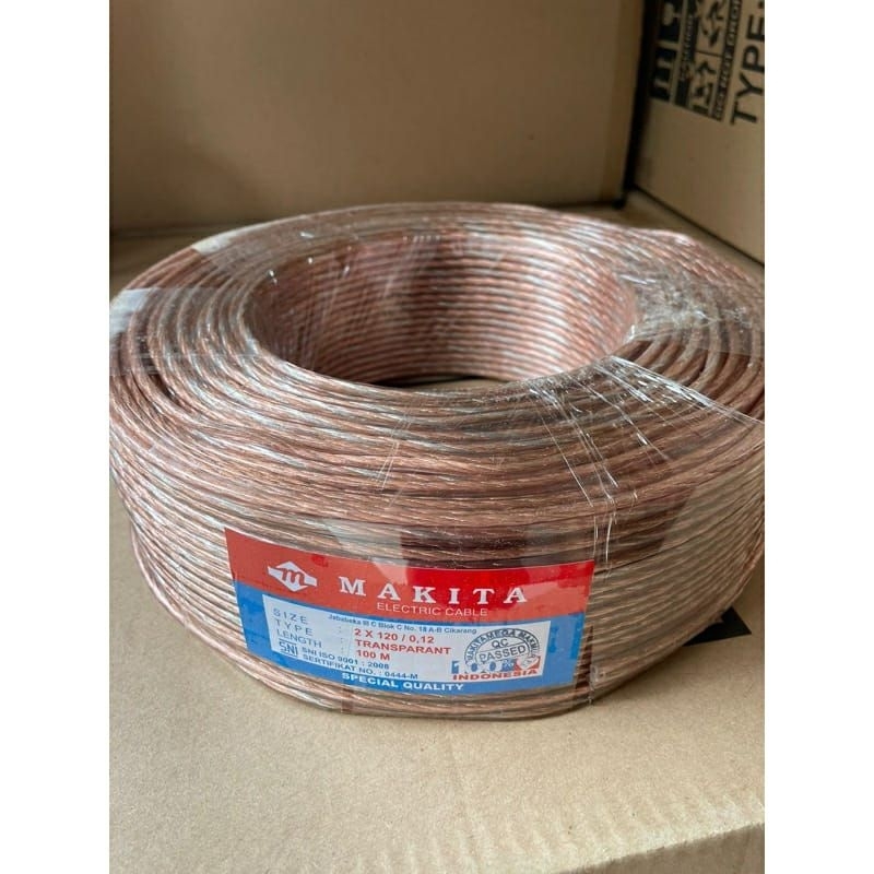 KABEL MAKITA 2X120 100M 1 Roll TEMBAGA MURNI Kabel speaker