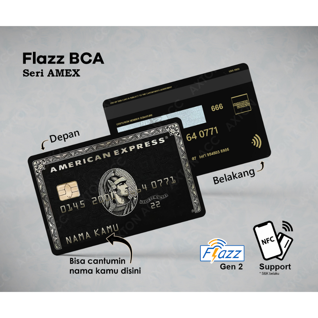 KARTU E MONEY E TOLL FLAZZ BCA GEN 2 SERI BLACK CARD 2 SISI