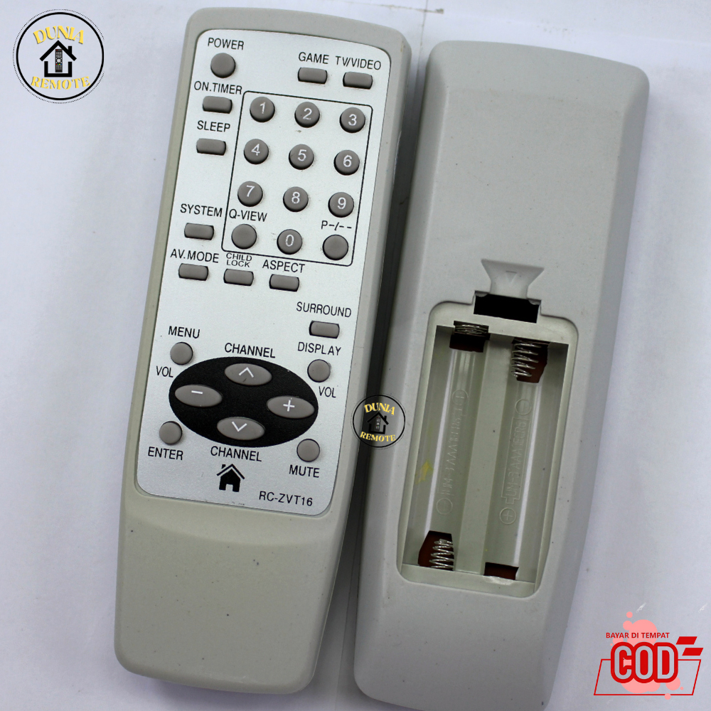 Remot Remote Tv Tabung China Aiwa Hitam(6VT05)/Aiwa Putih(ZVT16) Tanpa Setting
