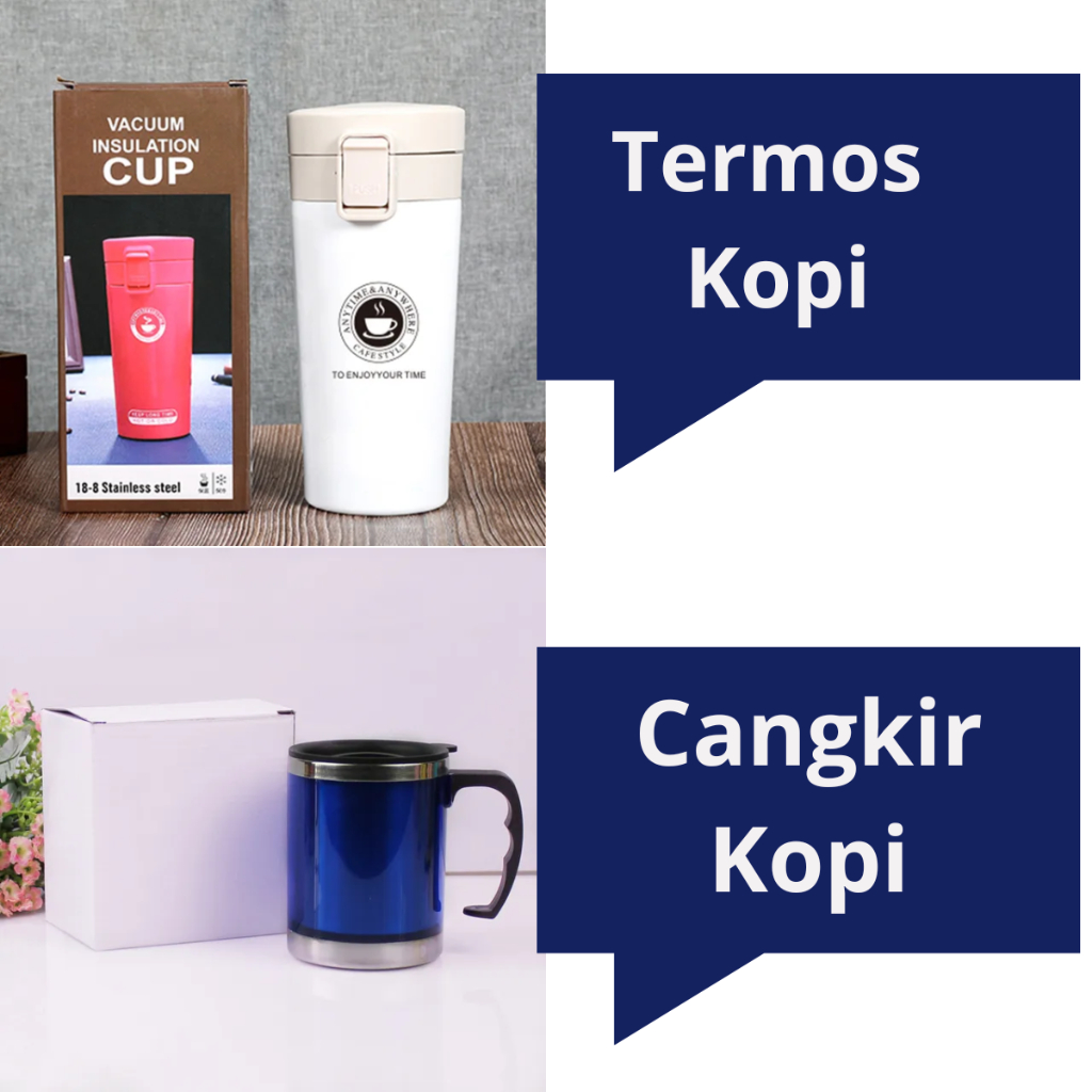 Termos Mug Gelas Cangkir Tumbler Kopi Tahan Panas &amp; Dingin Stainless Coffee Cup Travel Double Wall