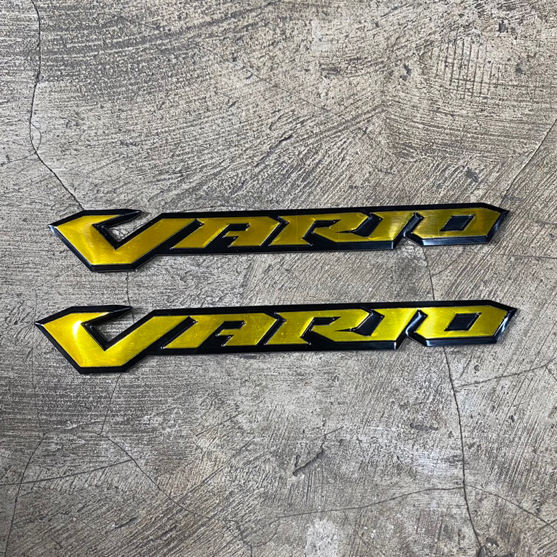 Emblem Body Vario 150 Twotone Stainless Thailand 1set Kanan dan Kiri emblem body vario 150 twotone