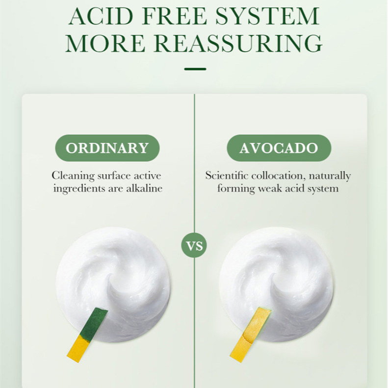 Avocadoessence Low PH Cleanser Facial Wash Gentle Cleanser For Sensitive Skin 100ml Avocado Face Wash