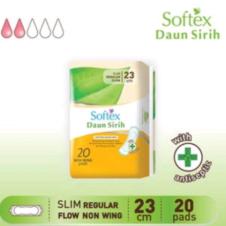 Softex Daun Sirih ( 23cm isi 20 pads) Wing / Non wing pembalut (no.03)