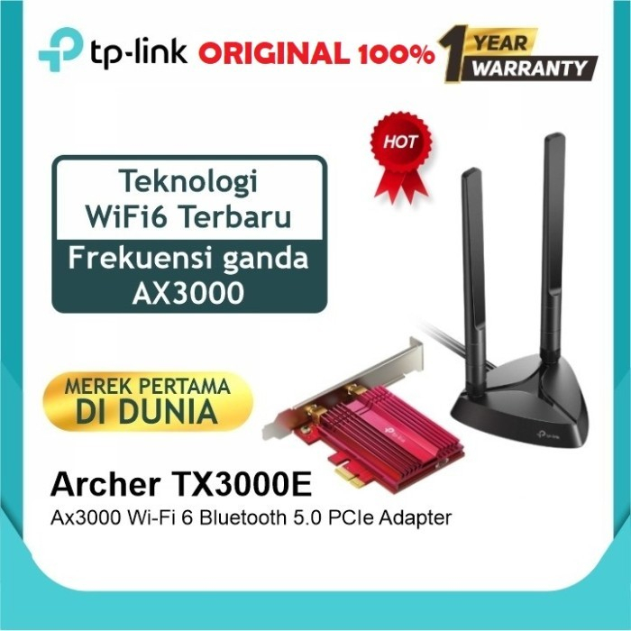 Tp-link Archer TX3000E Wi-Fi 6 Bluetooth 5.0 PCIe Adapter