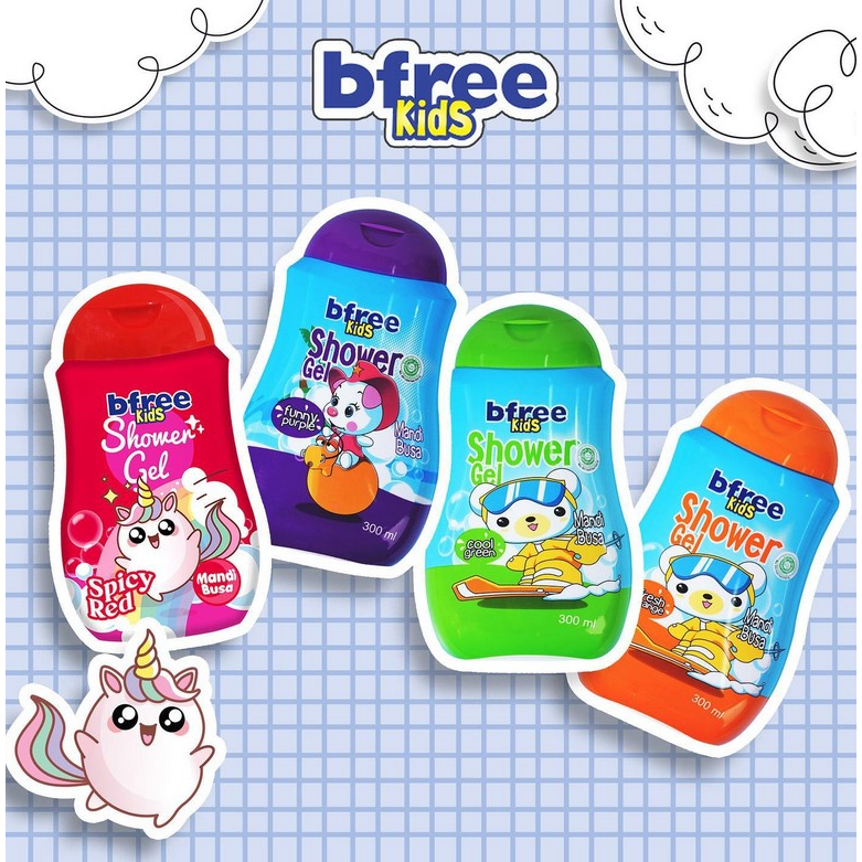 ✿ELYSABETHME✿ [ESENSES] Bfree body wash anak shower gel sabun cuci badan mandi bahan alami baby bayi lembut tidak perih di mata aroma buah