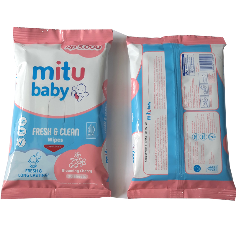 2 pcs Tisu Basah Bayi MITU Baby Wipes 30 sheets tissue Fresh &amp; clean