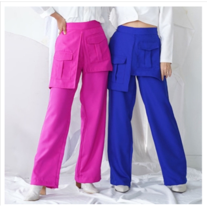 Giorgio Bess Palazo Pocket Pants Twistcone / Korean Fancy Pants / Willow Pocket / pocky loose pants 