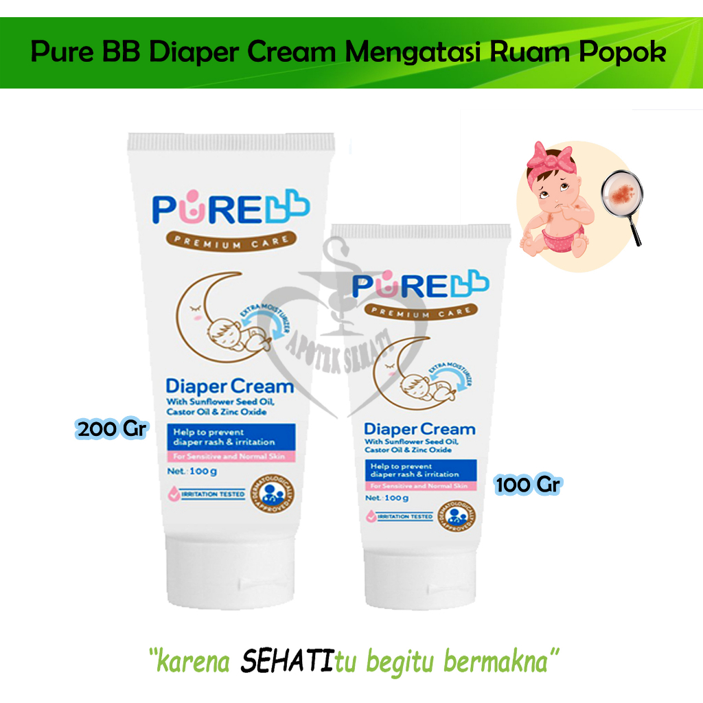 Pure Baby Diaper Cream Melindungi Kulit Bayi Ruam Popok