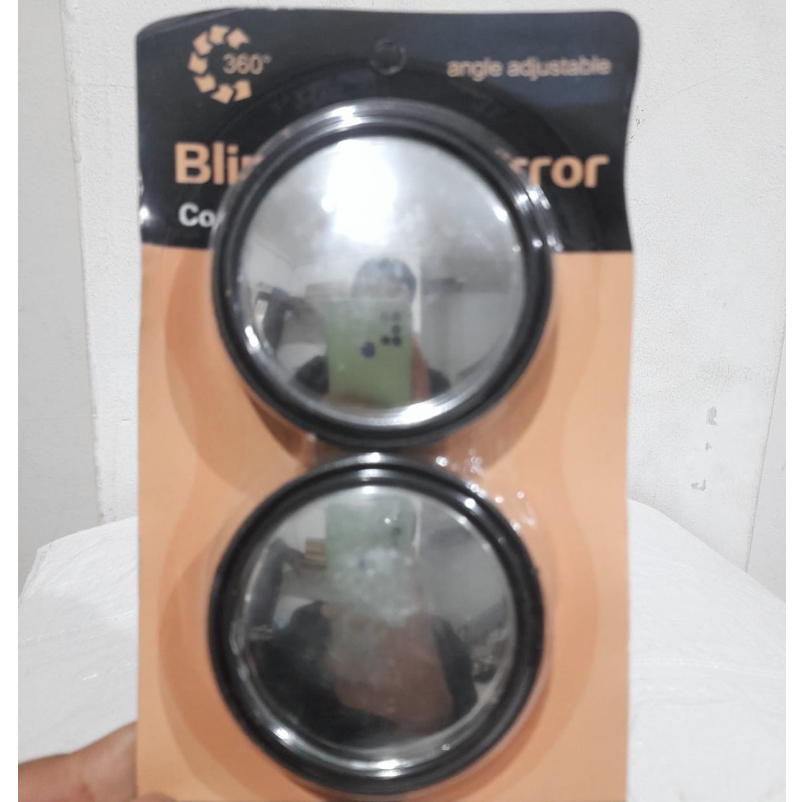 Kaca Cembung Spion Mini / Blind Spot Mirror Mini / Spion Mobil Motor / Kaca Cembung Spion / Spion Bulat Kecil Mobil Universal Mini Blind Spot Mirror Tempel Motor