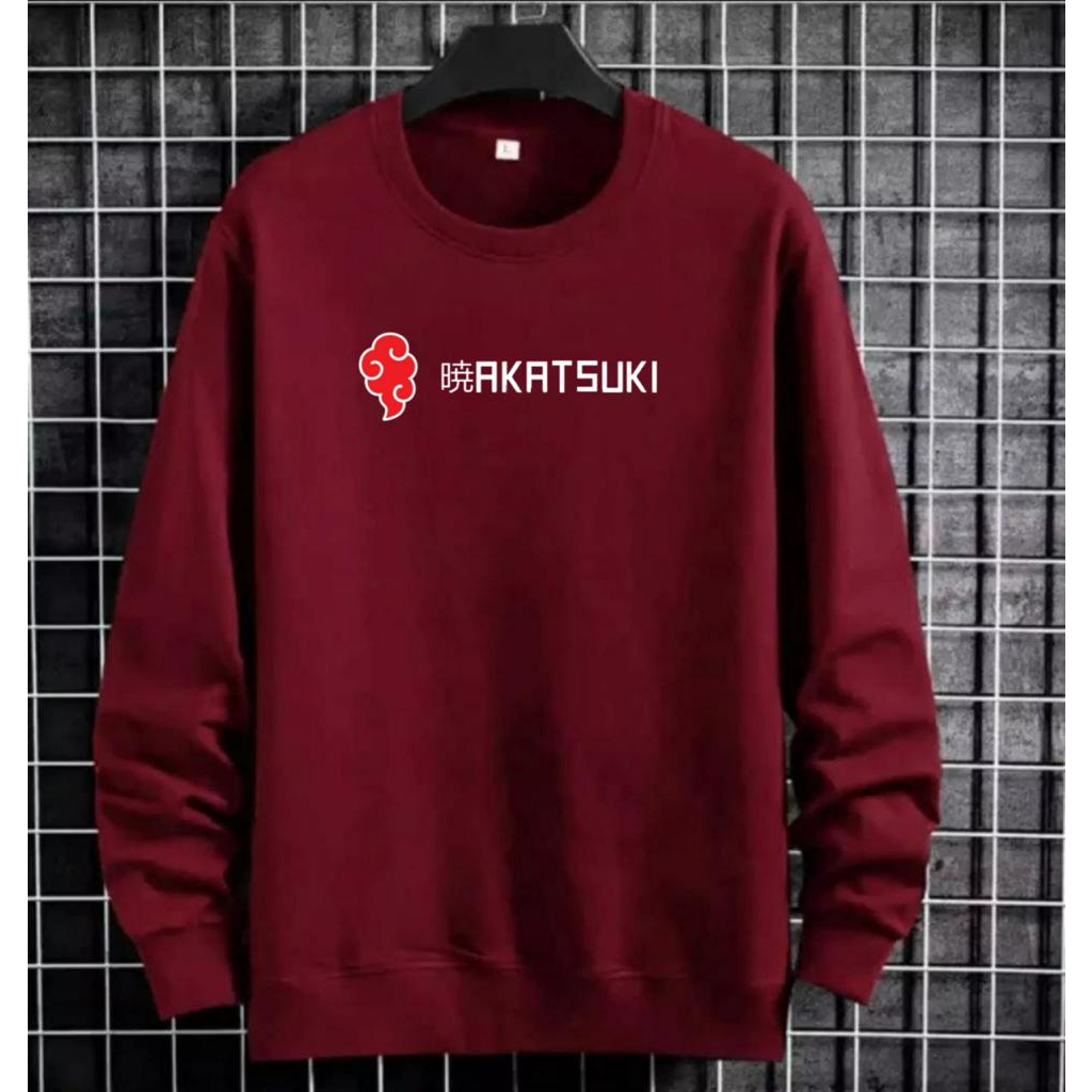 BISA COD - BAJU LENGAN PANJANG MODEL AKATSUKI ANIME NARUTO / KAOS LENGAN PANJANG UNISEX