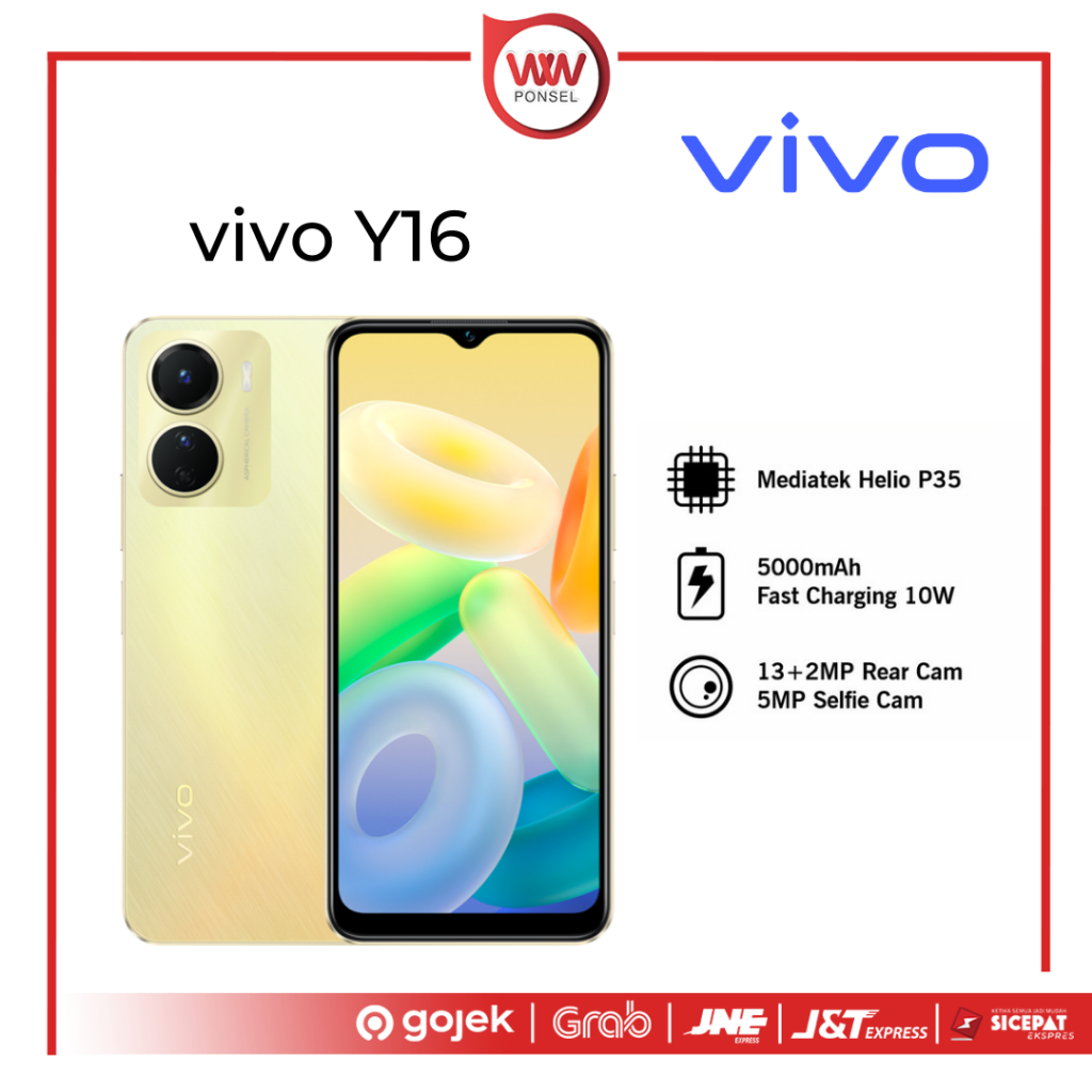 Hp Vivo Y16 RAM 3GB Internal 32GB Garansi Resmi