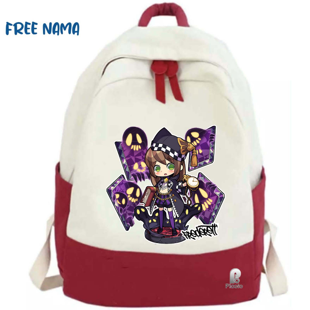 TAS RANSEL BACKPACK ANAK SEKOLAH MOTIF KARAKTER ANIME FREDETT (FREE NAMA)