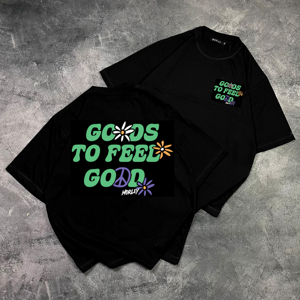 Oversize T - Shirt &quot; GOOD VIBES &amp; FEEL GOOD &amp; WILL NEVER KNOW&quot;