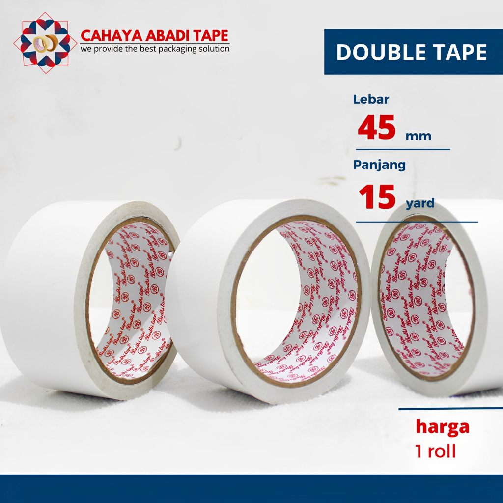 

Double tape bodhi 15yard per roll termurah dan rekat kuat