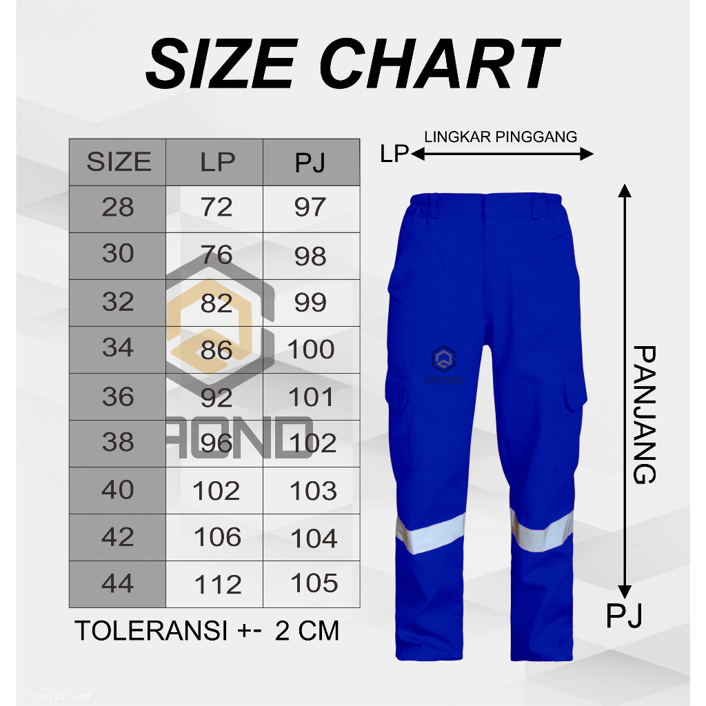 Celana Kerja Wearpack Sapety - Celana Setelan Katelpak-Celana Damkar-Celan Bengkel