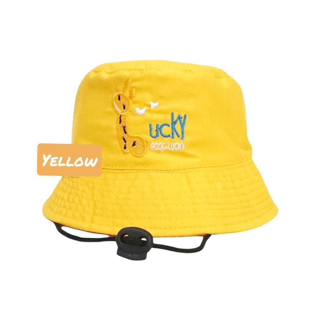 COD-Topi bucket anak Good Lucky pakai Tali untuk usia 2-8 tahun / Topi anak laki laki dan perempuan