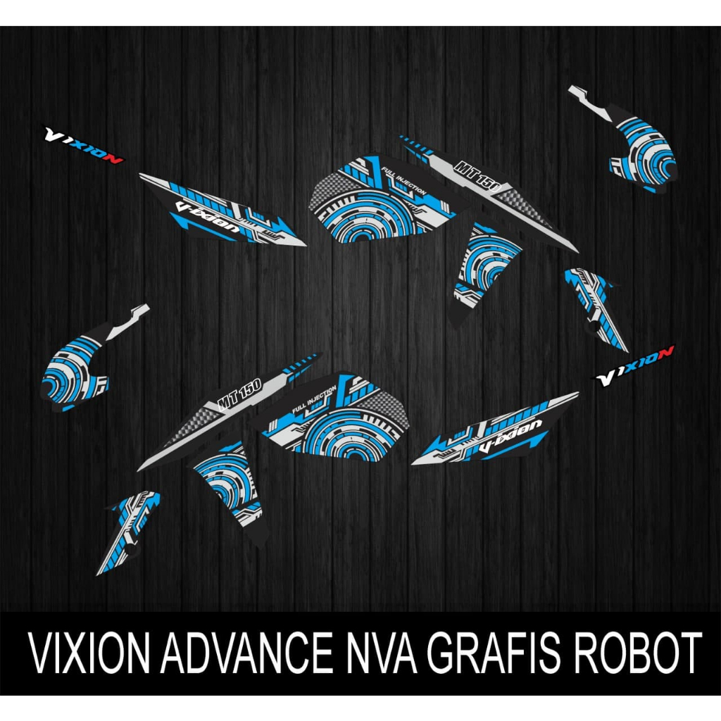 STIKER STRIPING NEW VIXION ADVANCE GRAFIS ROBOT
