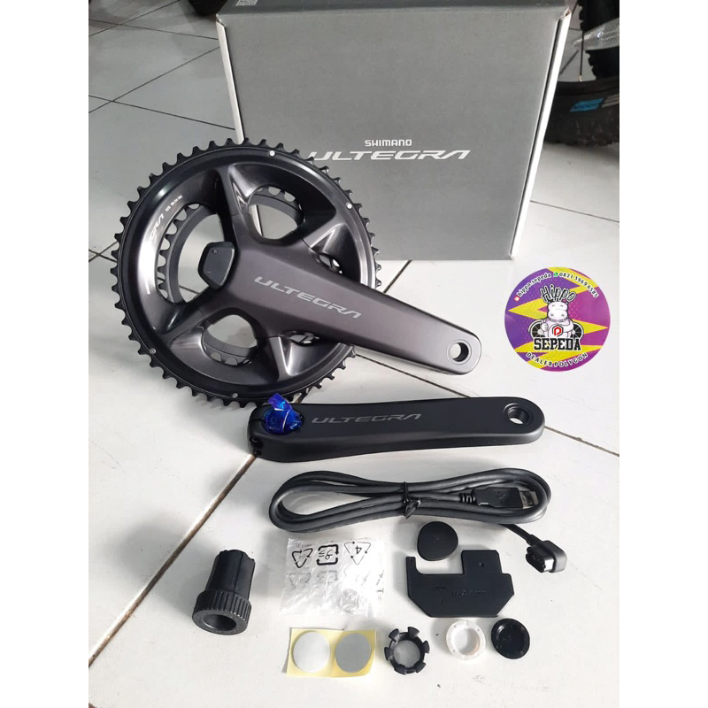 FC / CRANK / CRANK SET SHIMANO ULTEGRA R8100 POWER METER 12 speed TANPA BOTTOM BRACKET