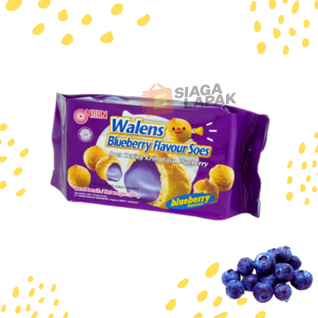 Walens Sus Bluberry Nissin Soes Kering Bulberi 100gr