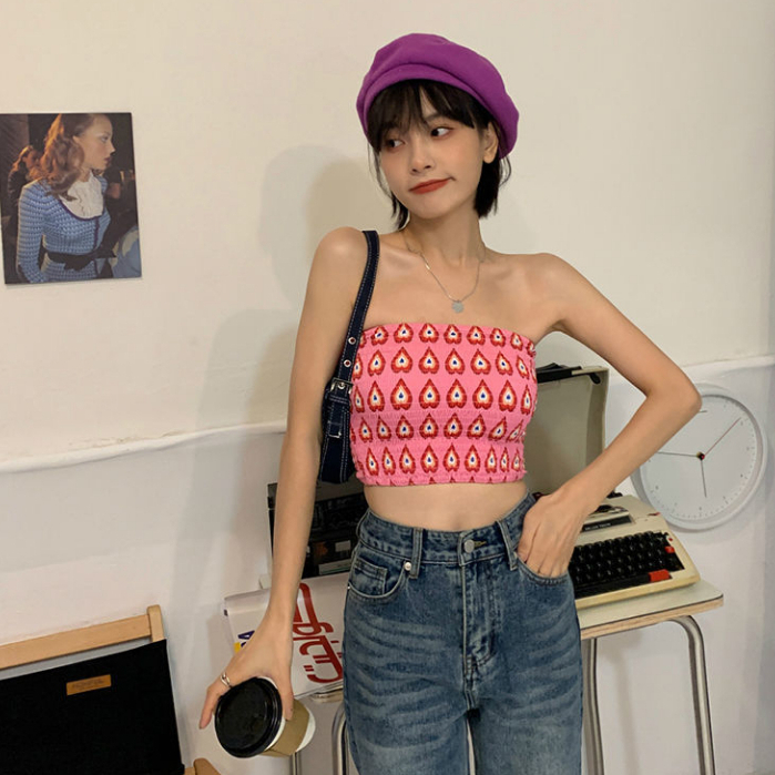 Jennie Style Tube Top Sexy Sleeves Top