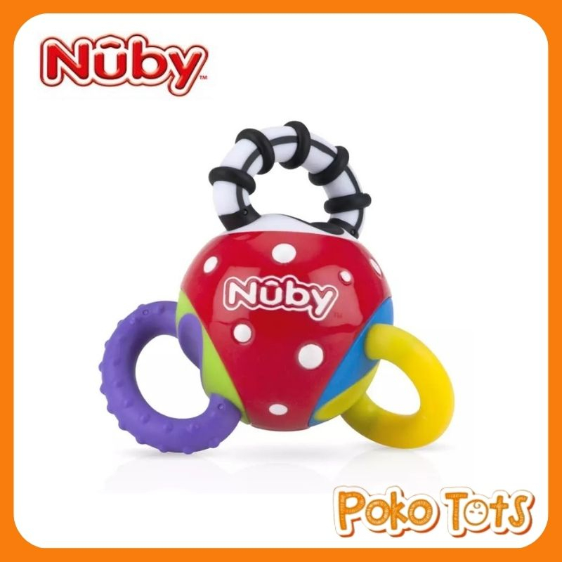 Nuby Twista Ball Teether Rattle Mainan Gigitan Kerincingan Bayi