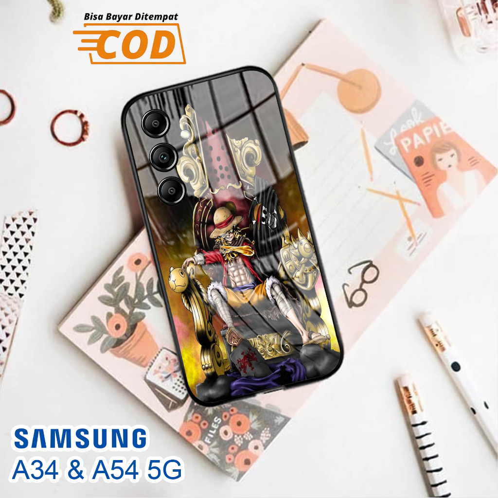 Softcase Glass Kaca SAMSUNG A34 & SAMSUNG A54 (5G) - Case Handphone SAMSUNG A34 & SAMSUNG A54 (5G) [