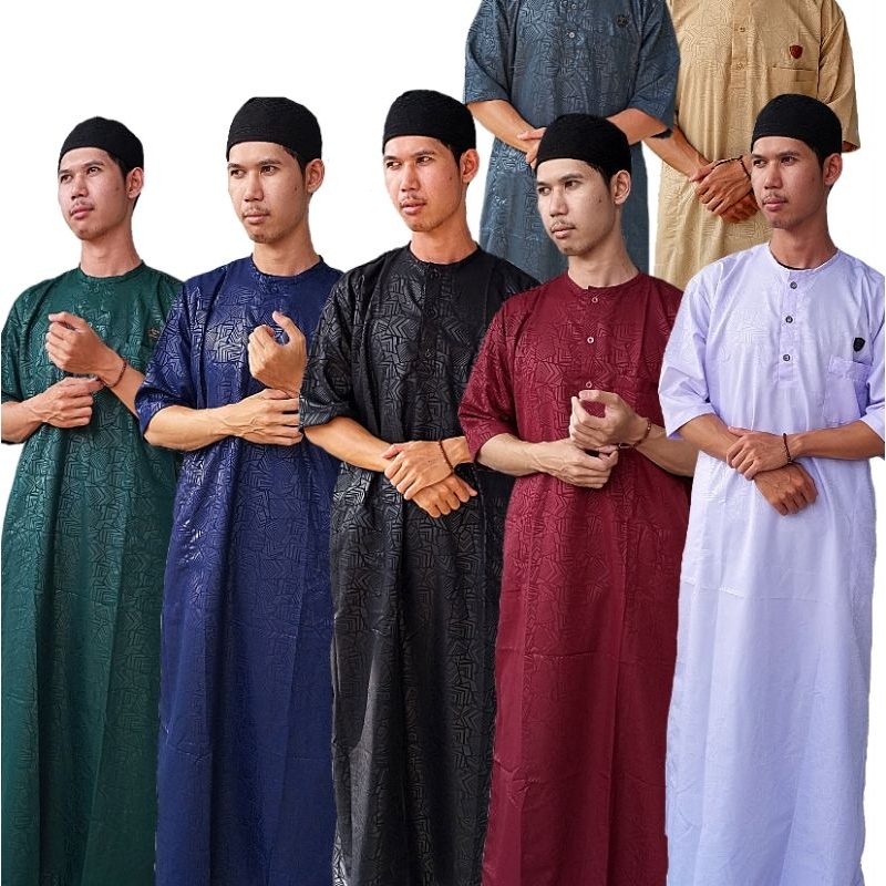 Jubah Pria EMBOS gamis dewasa jubah laki laki AL BAQI