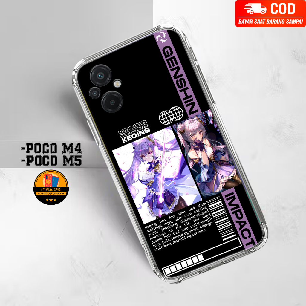 Case POCO M4 / POCO M5 - Casing POCO M4 / POCO M5 Terbaru 2023 MIRACLE CASE [ GENSHIN ] Silikon POCO