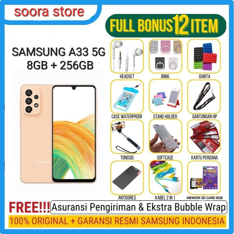 HP SAMSUNG A33 5G RAM 8GB ROM 256GB GARANSI RESMI 1 TAHUN