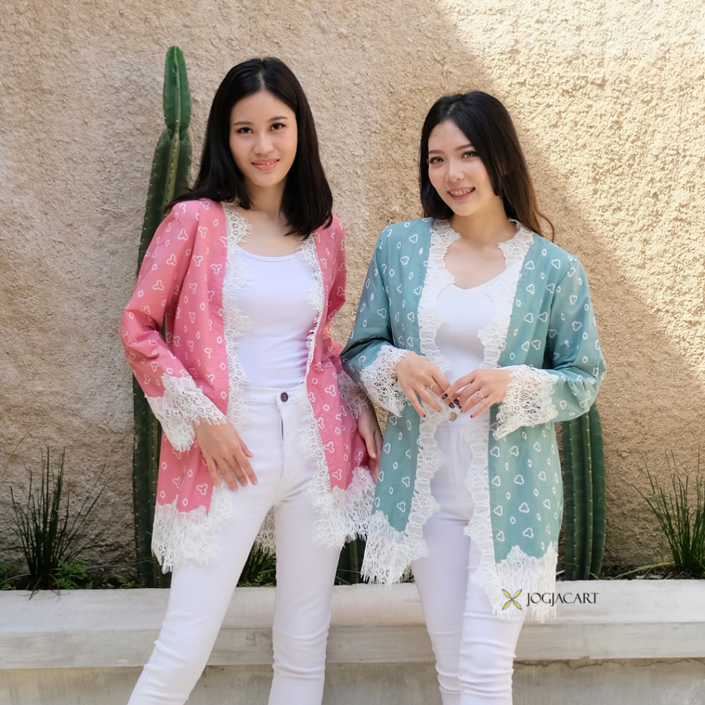 JOGJACART - RAISYA OUTER - Outer Bolero Batik Wanita Modern Batik Pastel Hijab Baju Lebaran Muslim B