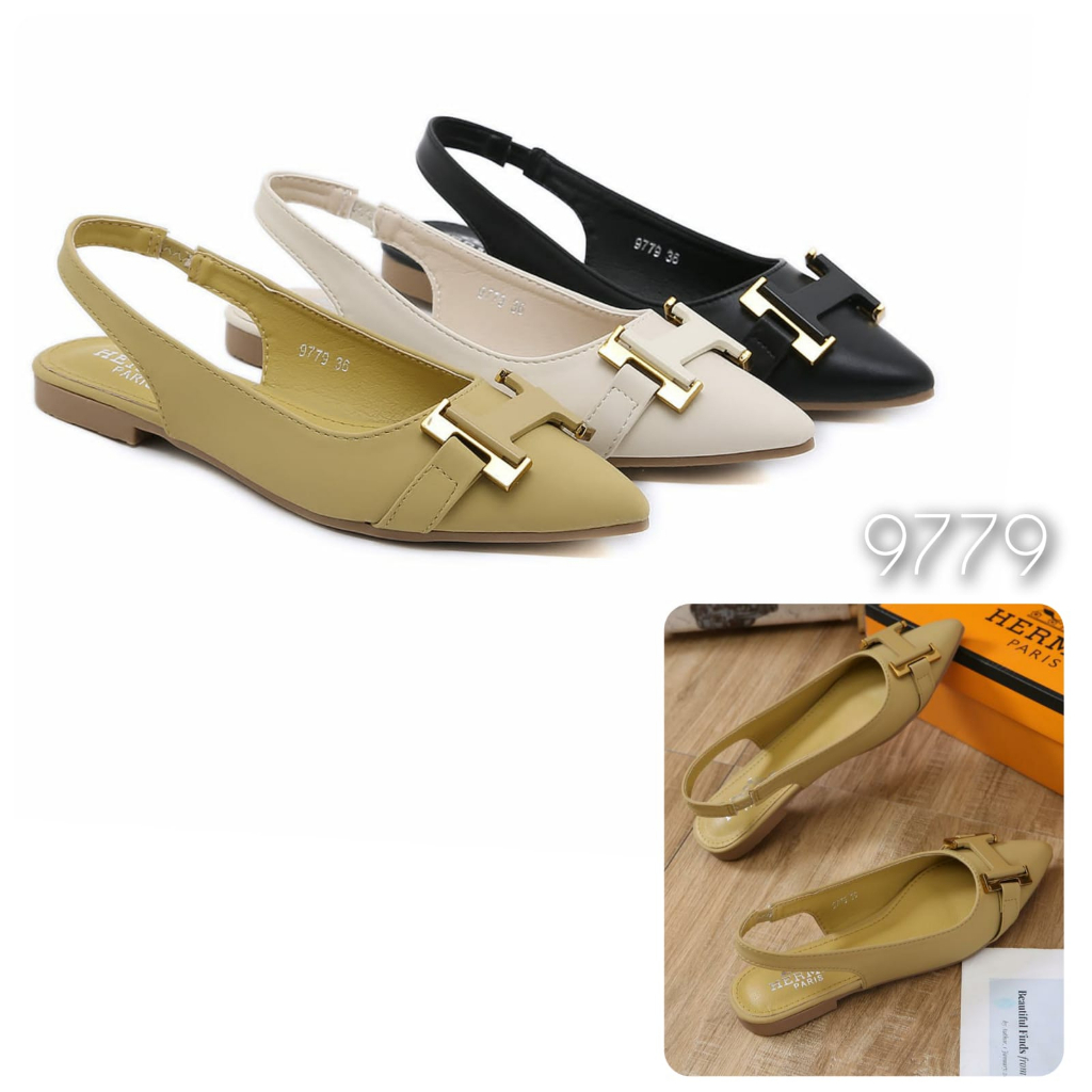 NEW ARRIVAL SANDAL WANITA FLAT KULIT LEMBUT IMPORT TERMURAH Kode: 9779