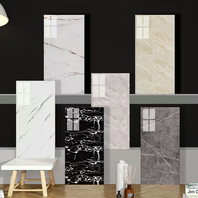 Wallpaper Stiker Dinding Vinyl Marble / Wallpaper Marble Glossy black and white / Vinil Stiker Lantai Marbel Granit Dapur &amp; Kamar Mandi premium anti minyak dan Waterproof